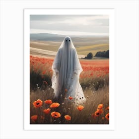 Ghost In The Poppy Fields Painting (26) Art Print