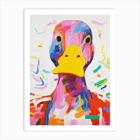 Colourful Bird Painting Duck 3 Art Print