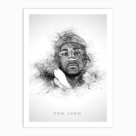 Ron Suno Rapper Sketch Art Print