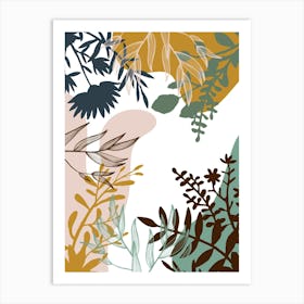 Abstract Floral Pattern 1 Art Print