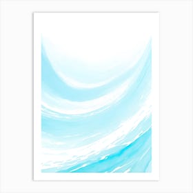 Blue Ocean Wave Watercolor Vertical Composition 119 Art Print