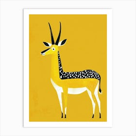 Yellow Gazelle 2 Art Print