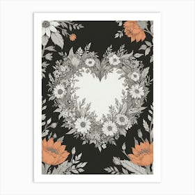 Heart Of Flowers Art Print