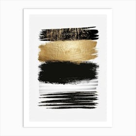 Gold And Black Canvas Print 53 Art Print