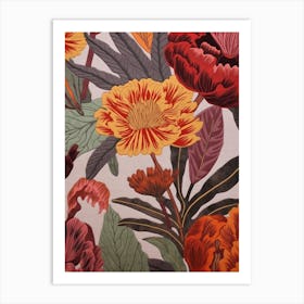 Fall Botanicals Carnation 2 Art Print