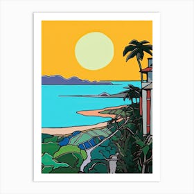 Minimal Design Style Of Onolulu Hawaii, Usa 3 Art Print