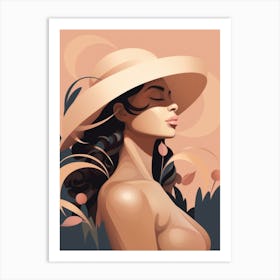 Woman In A Hat 32 Art Print