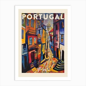 Porto Portugal 3 Fauvist Painting Travel Poster Art Print