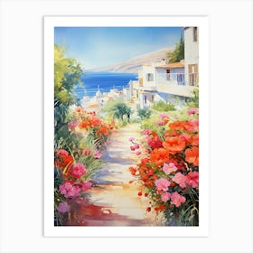 Whispers of the Sea: Mediterranean Coast Print Art Print