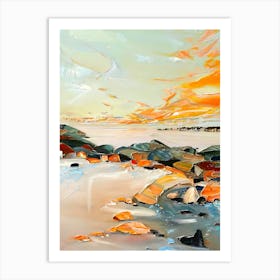 Sunset At The Beach 11 Art Print