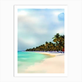 South Beach 3, Miami, Florida Watercolour Art Print