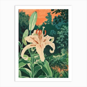 Lily In The Forest Art Print