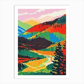 Banff National Park Canada Abstract Colourful Art Print