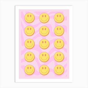 Smiley Faces Print Art Print