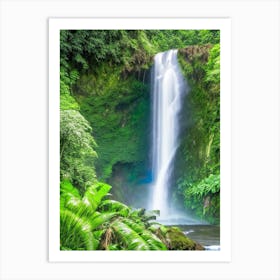 Nauyaca Waterfalls, Costa Rica Realistic Photograph (1) Art Print