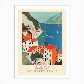 My Happy Place Amalfi Coast 2 Travel Poster Art Print
