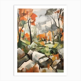 Autumn Fall Forest Pattern Painting 13 Art Print