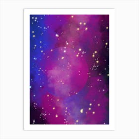 Luminescent space #3 - space neon art, nebula 1 Art Print