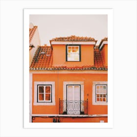 Orange Lisbon Home Art Print