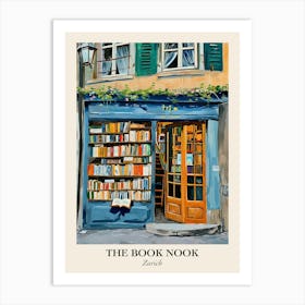 Zurich Book Nook Bookshop 2 Poster Art Print