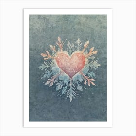 Snowflake Heart 2 Art Print