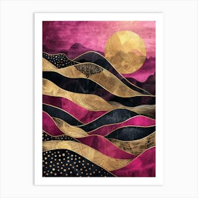 Sunset In The Mountains 34 Art Print