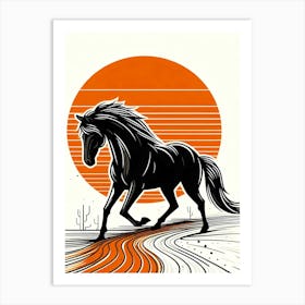 Creative Horse Beauty Illustration Nr 212 Art Print