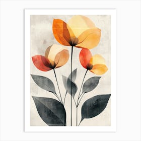 Abstract Flowers 17 Art Print