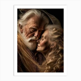 Old Man And The Young Woman Art Print