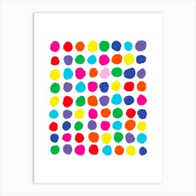 Rainbow Spotty Dots Art Print