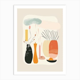 Abstract Vases And Objects 1 Art Print