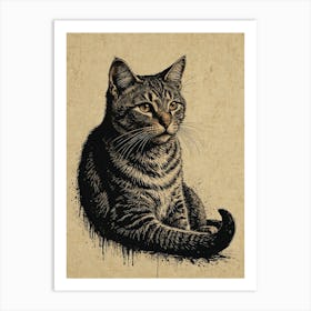 Tabby Cat Art Print