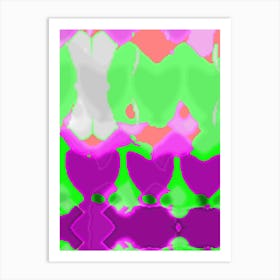 Abstract Hearts 2 Art Print