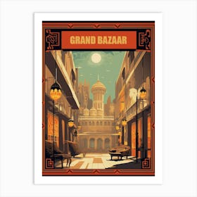 Grand Bazaar Kapal Modern Pixel Art 3 Art Print