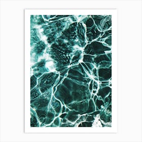 Water Pattern Turquoise Ripples Photography Art Print