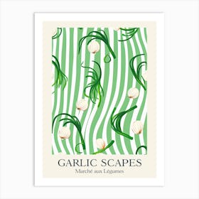 Marche Aux Legumes Garlic Scapes Summer Illustration 5 Art Print