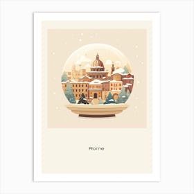 Rome Italy Snowglobe Poster Art Print