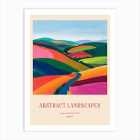 Colourful Abstract Exmoor National Park England 2 Poster Art Print