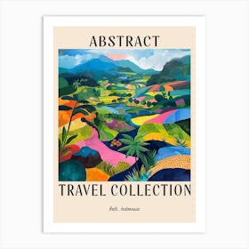 Abstract Travel Collection Poster Bali Indonesia 4 Art Print