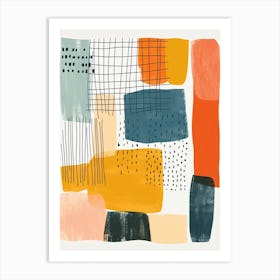 Abstract Minimalistic Geometric Contemporary Boho 16 Art Print