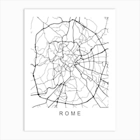 Rome Map Art Print