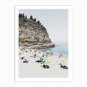 People On The Beach Italy Art Print