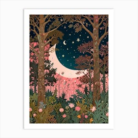 William Morris Moonlight In The Forest 43 Art Print