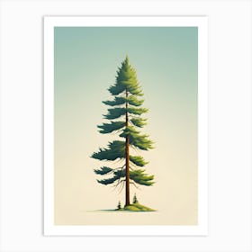 Minimal Pine Tree 2 Art Print