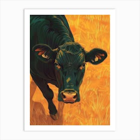 Cow In The Field 2 Art Print