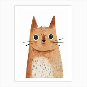 Laperm Cat Clipart Illustration 3 Art Print
