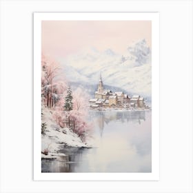 Dreamy Winter Painting Lucerne Switzerland 4 Art Print