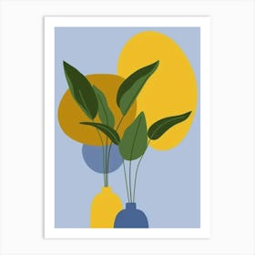 Two Vases With Plants Art Print