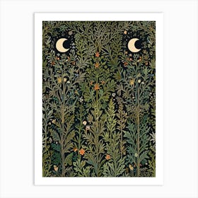 William Morris Moon And Stars 3 Art Print