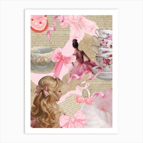 Pink Tea Party Art Print